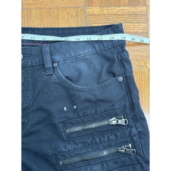 Cult Of Individuality Greaser Cargo Jeans Distressed Black Sz 36x34 Denim Men’s - Picture 12 of 16